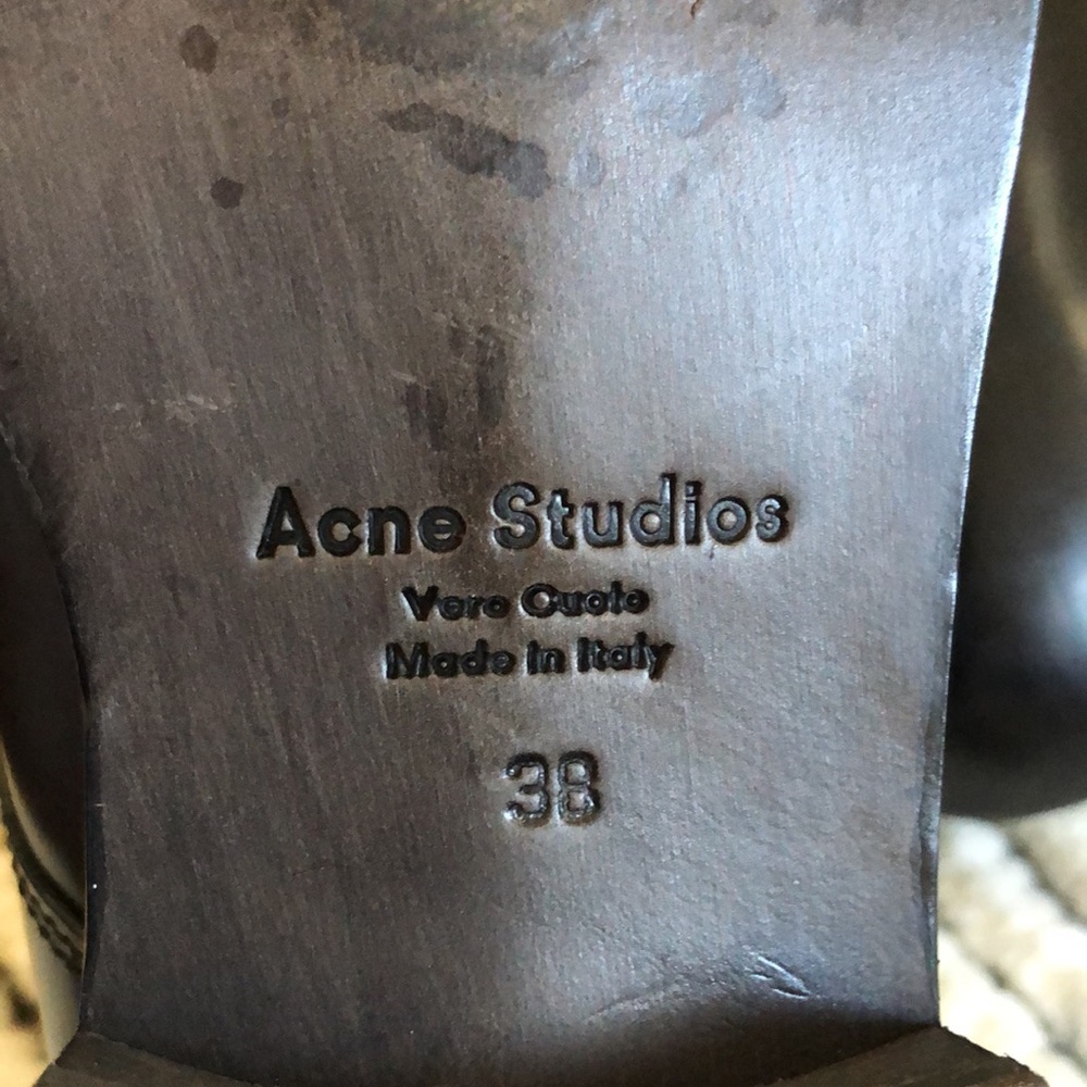 Acne Black Lace-Up Leather Boots - Picture 8 of 8